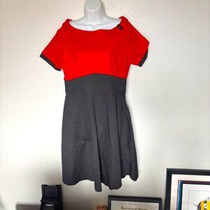 NWOT Red and Black Dress (1950's style)